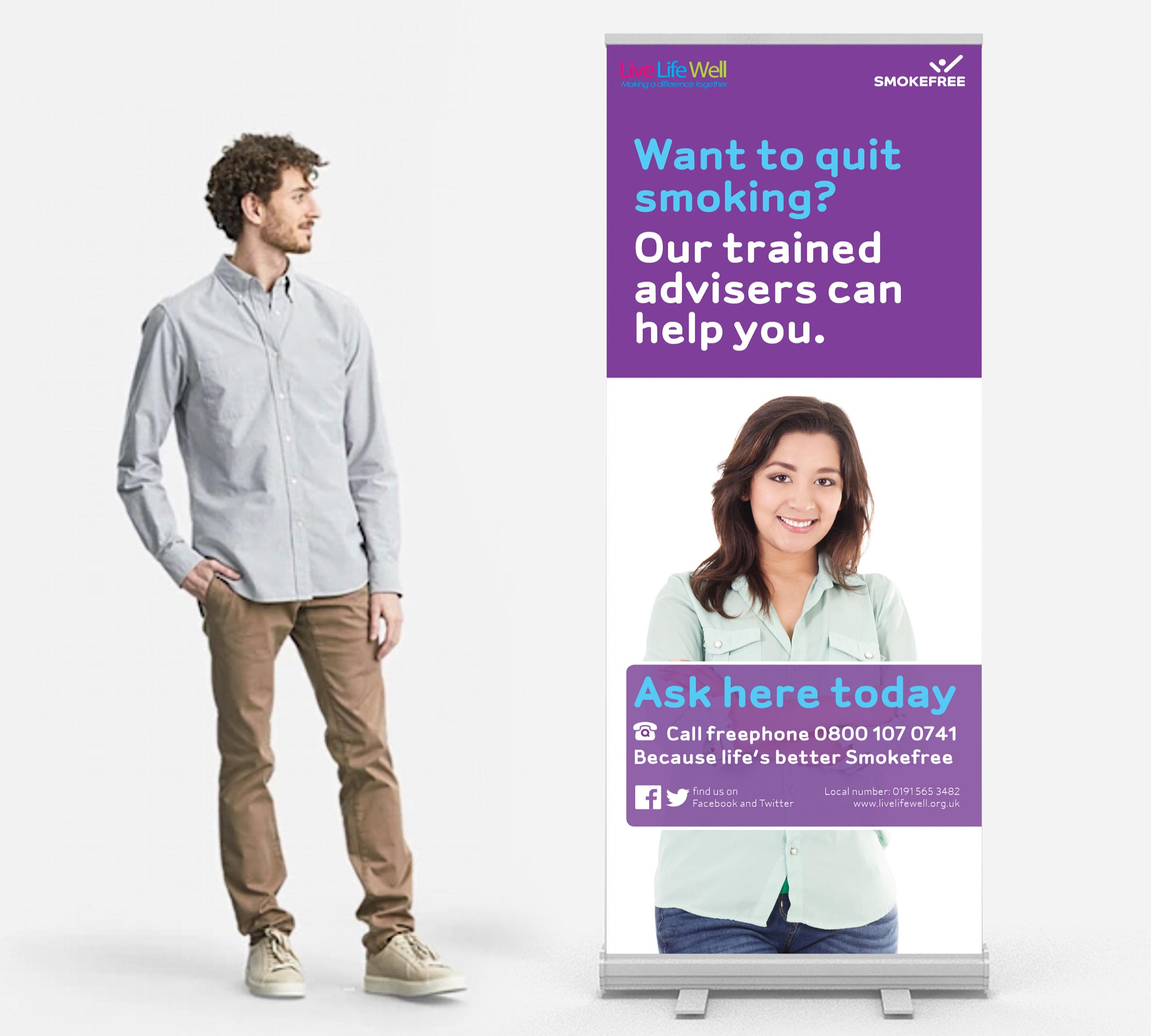 Stop Smoking NHS Pull UP Banners 